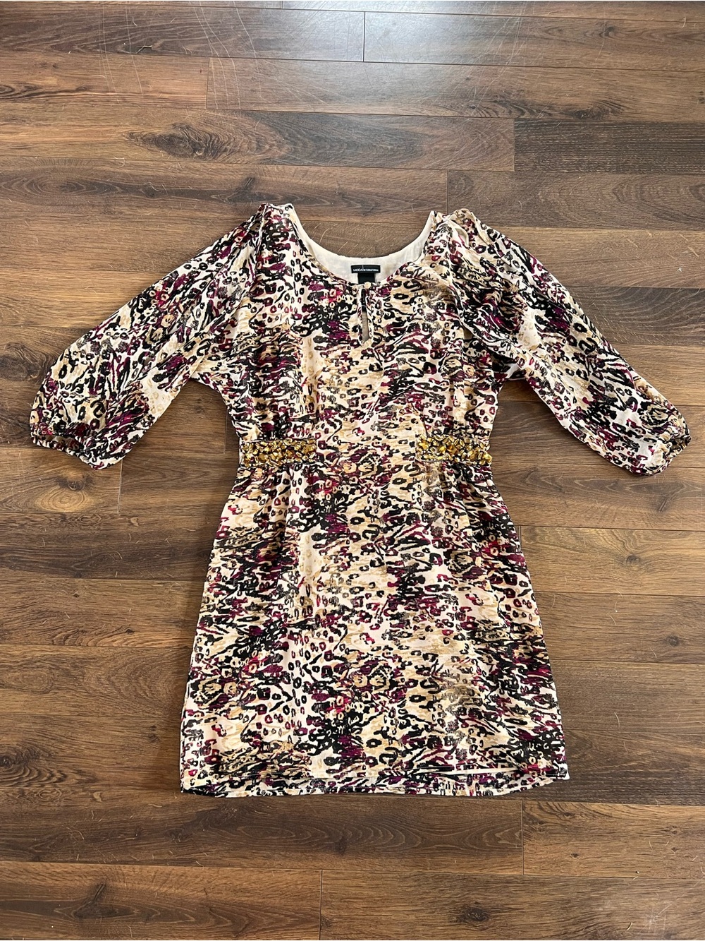 Moda International Beige Leopard Print Dress